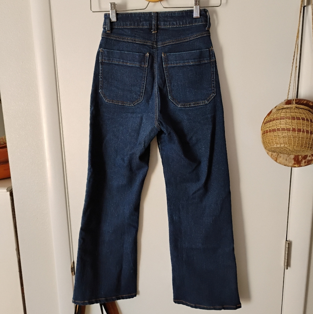 NWOT L.F. Markey Carpenter Wide-Leg Ankle Jean- Indigo Denim, 25 - Picture 2 of 4